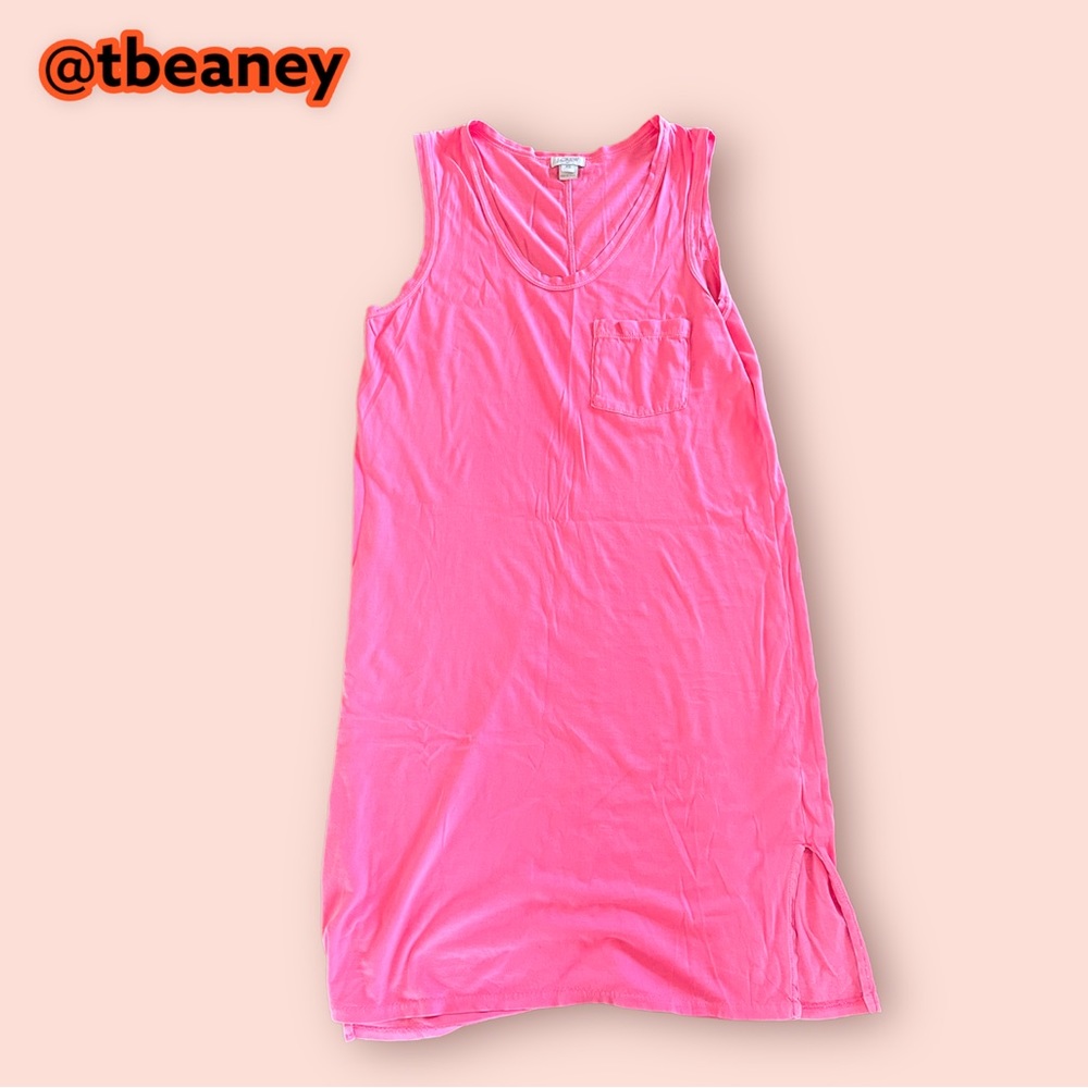 J Crew Barbie Highlighter Pink Shirt Dress